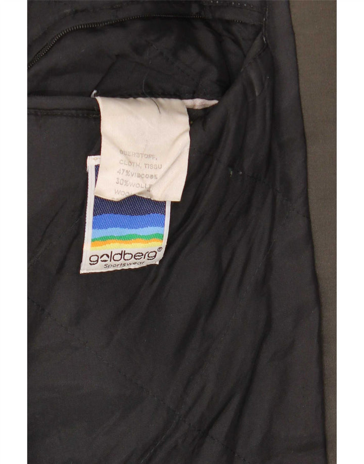 vintage Mens Loose Fit Bomber Jacket IT 48 Gris Moyen Colourblock Viscose