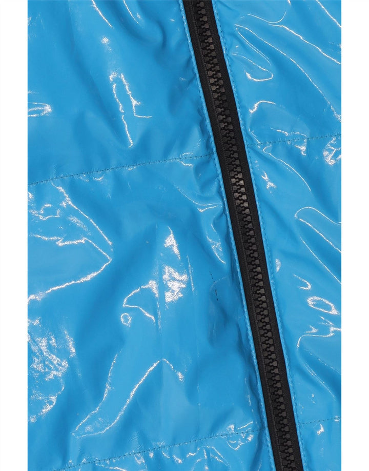 Cappotto imbottito oversize da donna Juicy Couture UK 14 Poliuretano blu medio