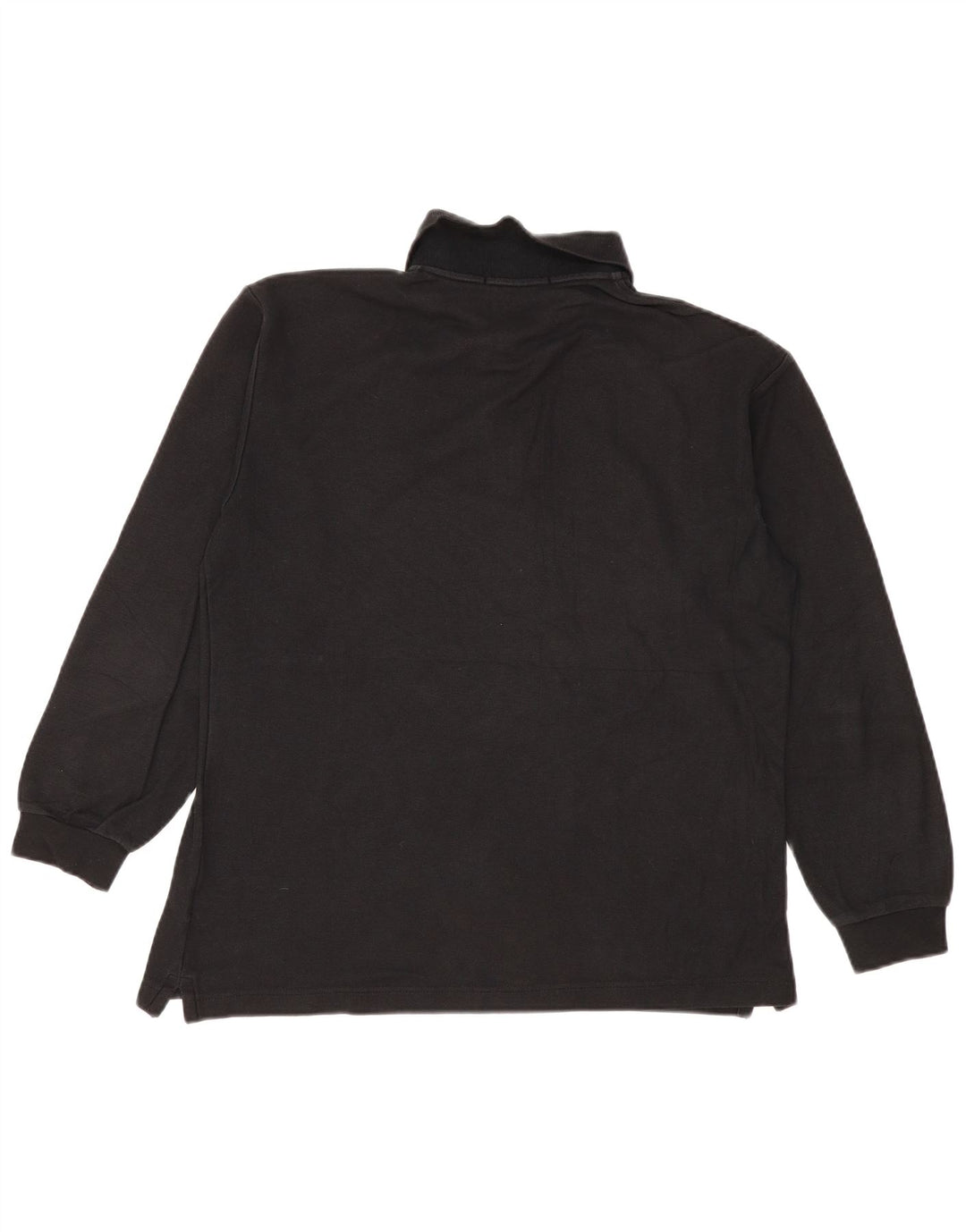 Fila Mens Long Sleeve Polo Shirt IT 50 Medium Black Cotton