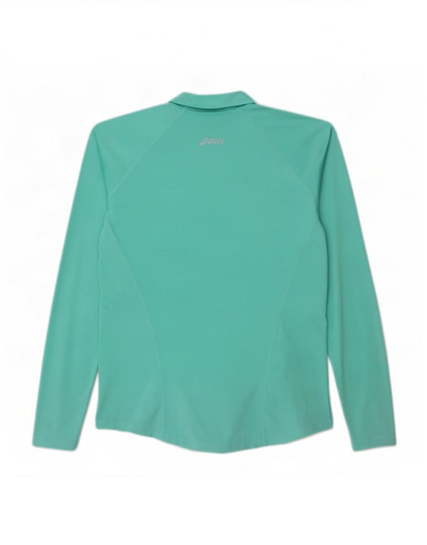 Asics Womens Long Sleeve Pullover Tracksuit Top UK 16 Large Turquoise