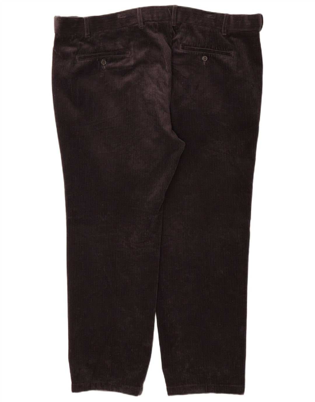 Marks & Spencer Mens Straight Regular Corduroy Trousers W44 L29 Black