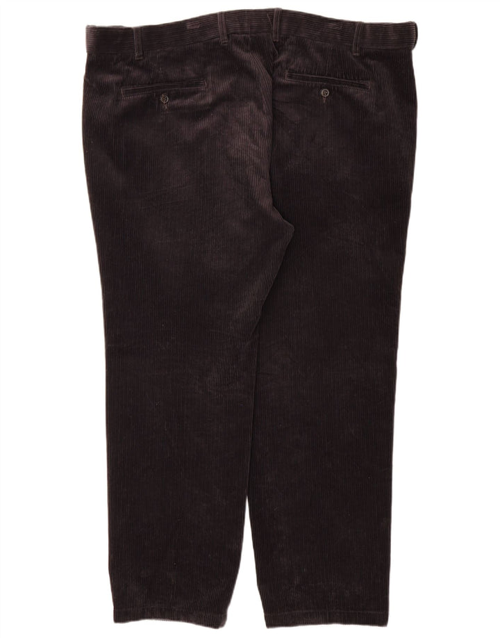 Marks & Spencer Mens Straight Regular Corduroy Trousers W44 L29 Black