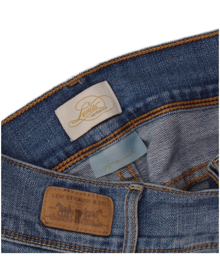 LEVI'S Womens 515 Denim Bermuda Shorts W32 Large Blue