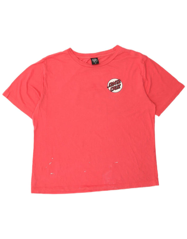 Santa Cruz Womens Graphic T-Shirt Top US 12 Large Red Cotton