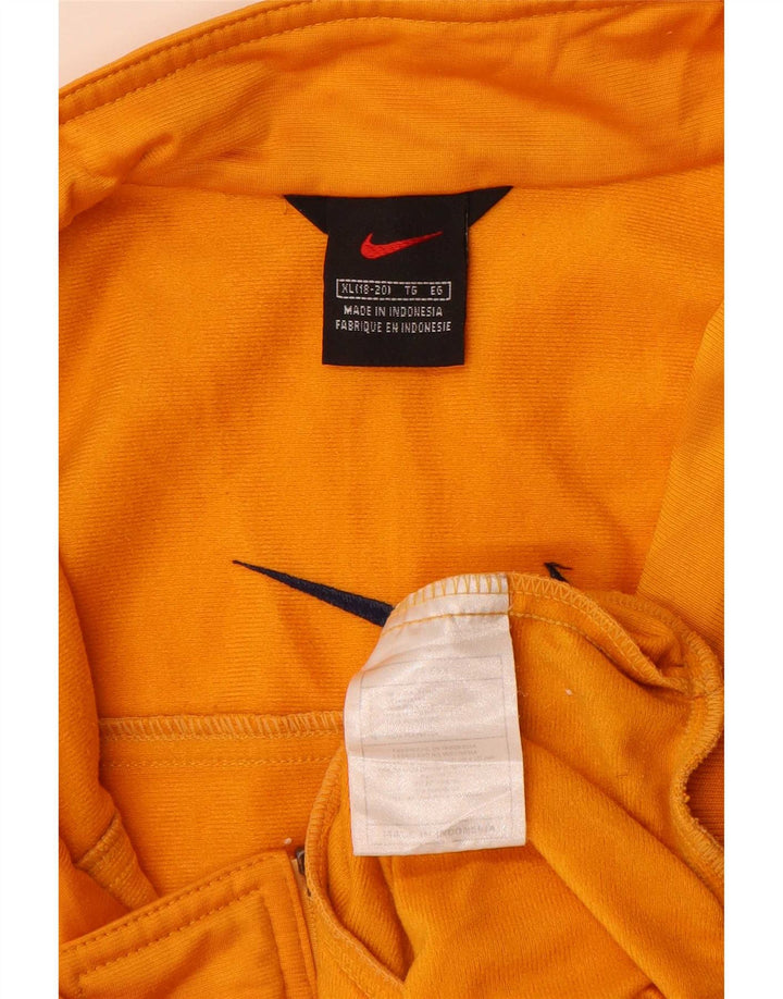 Nike Boys Tracksuit Top Jacket 13-14 Years XL Yellow Polyester
