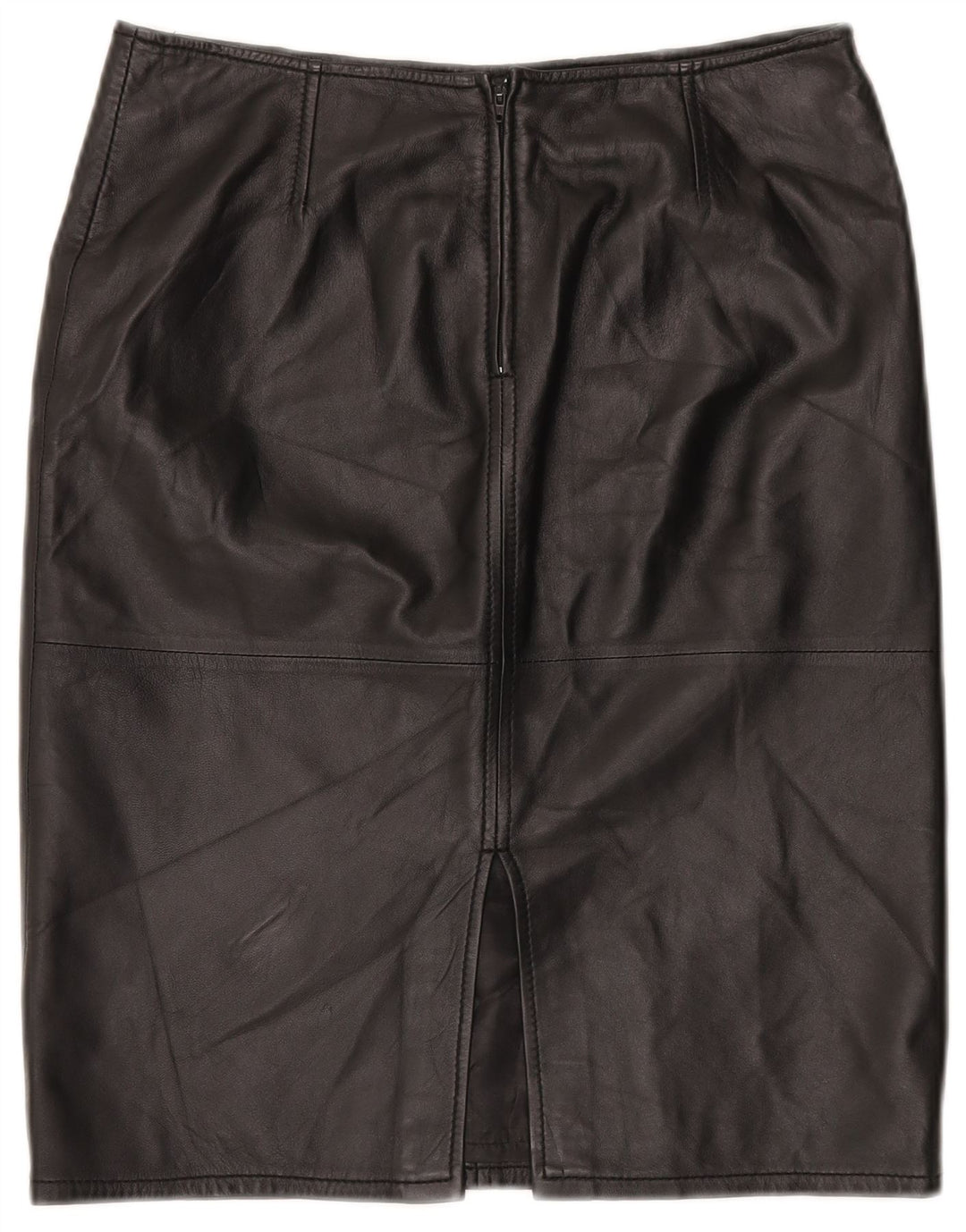 CONBIPEL Womens Niama Leather Skirt IT 42 Medium W32  Black Leather