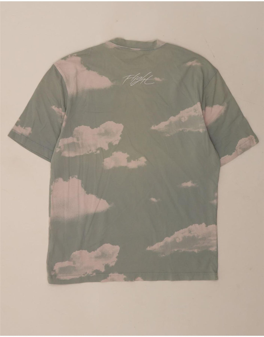 Jordan Mens Graphic T-Shirt Top Medium Green Tie Dye Cotton