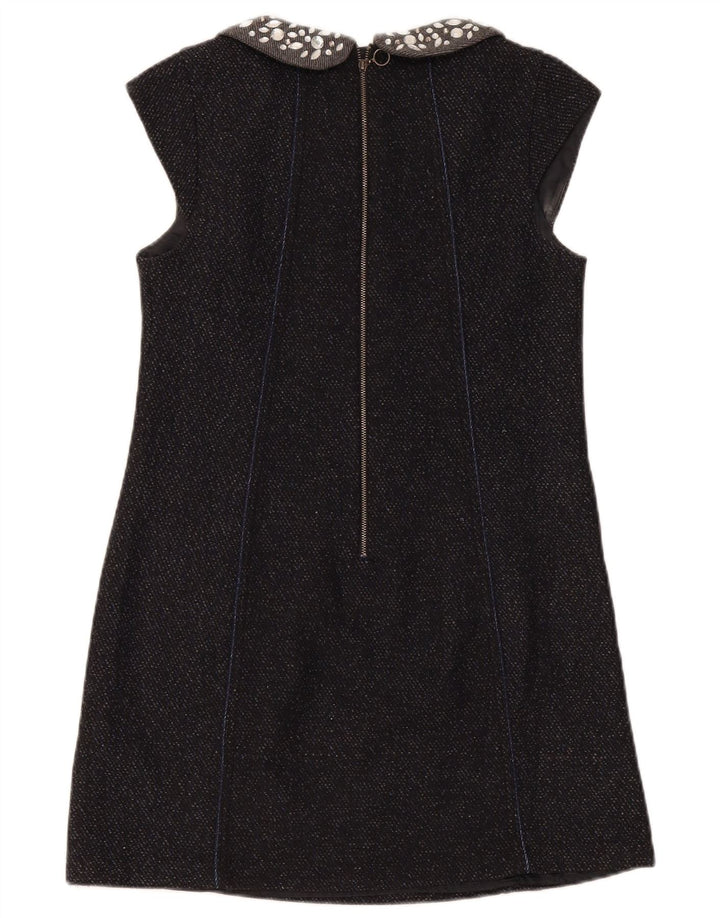 Abito a trapezio da donna Superdry UK 12 medio in lana screziata blu navy