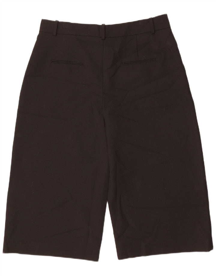 Zara Womens High Waist Capri Trousers XL Black