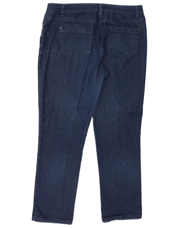 M&Co Kvinder Højtaljede tilspidsede Jeans UK 18 XL W38 L30 Blå Bomuld