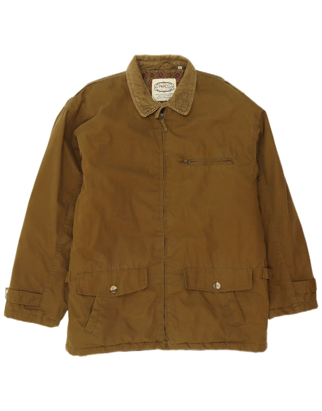 Vintage Mens Utility Jacket UK 40 Large Brown Cotton