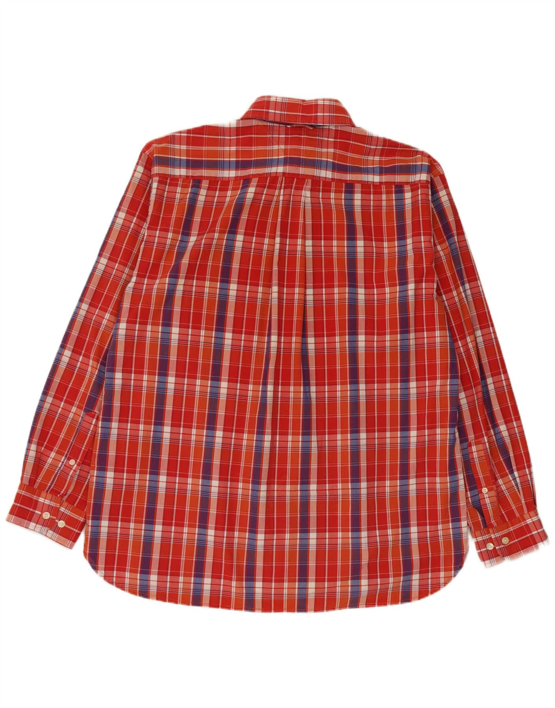 Tommy Hilfiger Chemise Homme Grand Carreau Orange Coton