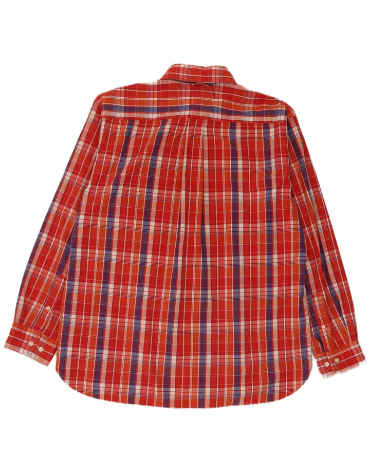 Tommy Hilfiger Chemise Homme Grand Carreau Orange Coton