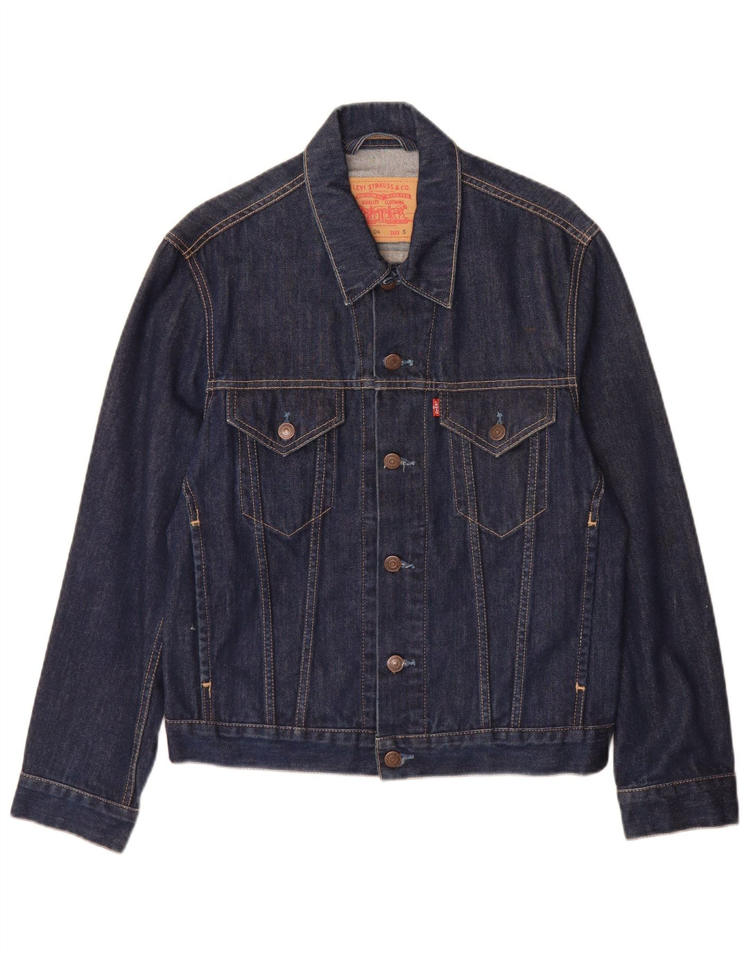 Giacca di jeans da uomo Levi's UK 36 piccola in cotone blu navy
