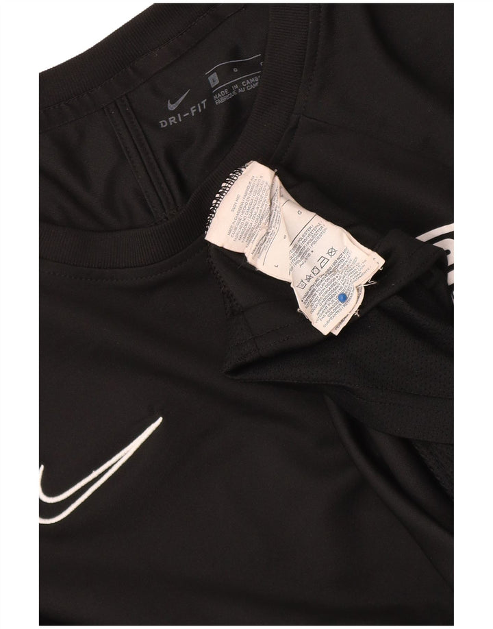Nike Mens Dri Fit Graphic T-Shirt Top Large Black Colourblock Polyester