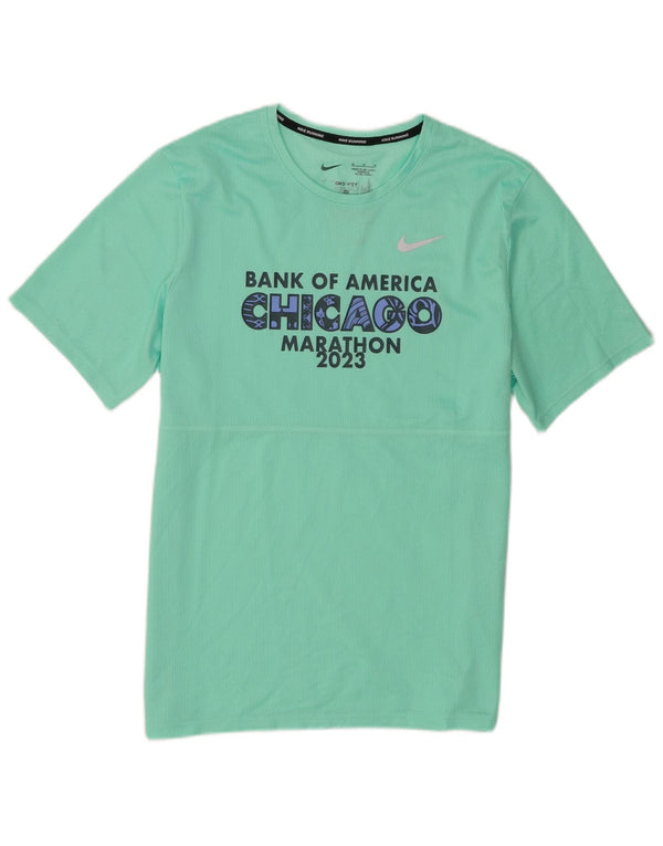 Nike Womens Chicago Marathon Graphic T-Shirt Top UK 12 Medium Green
