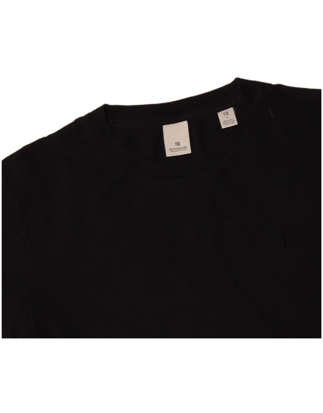 SCOTCH & SODA Mens T-Shirt Top Large Black Cotton