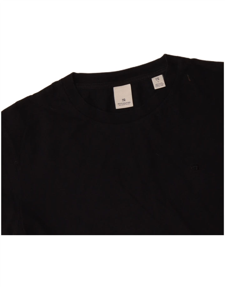 SCOTCH & SODA Mens T-Shirt Top Large Black Cotton