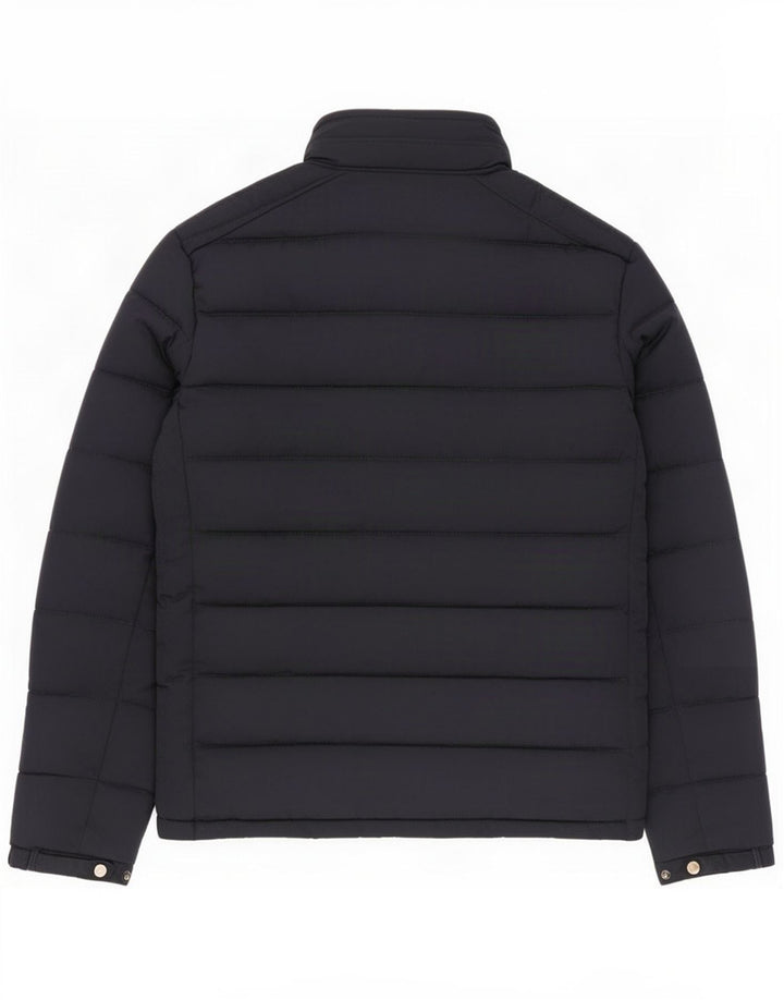 Zara Mens Hooded Padded Jacket UK 38 Medium Navy Blue