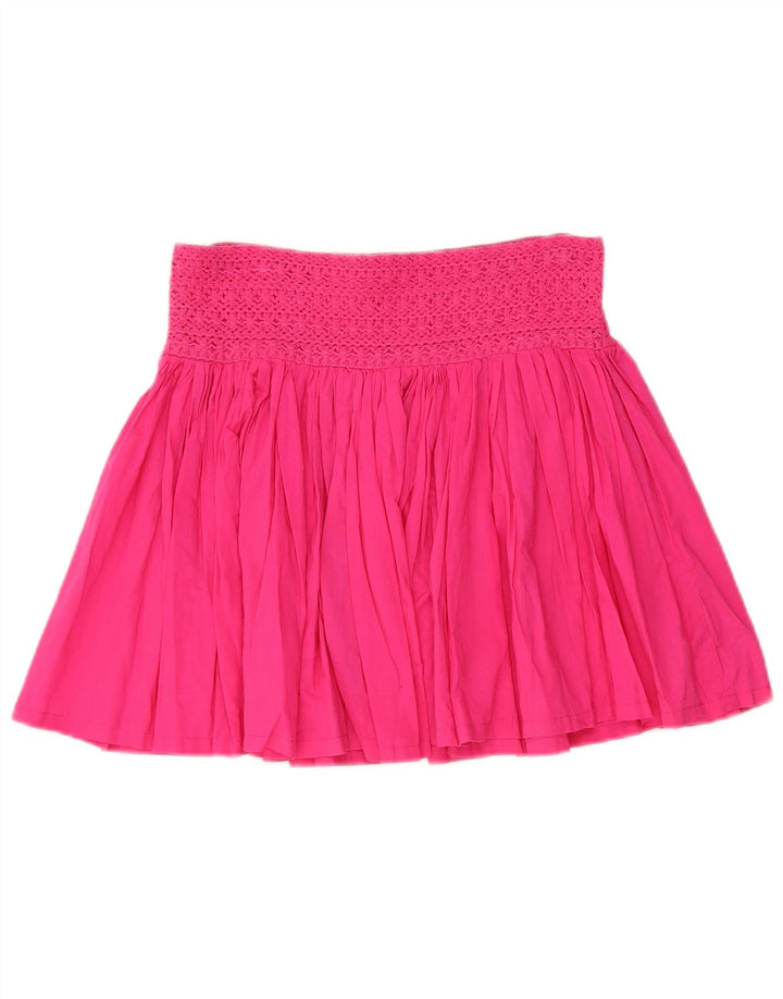 Marks & Spencer Damen Plissee-Minirock W28 Mittelrosa