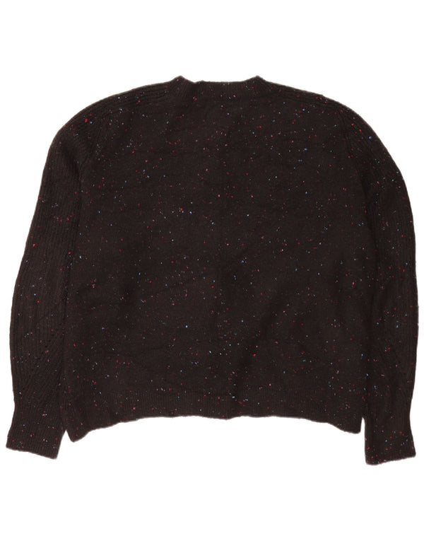 Marks & Spencer Pull Cardigan Femme UK 18 XL Acrylique Moucheté Noir