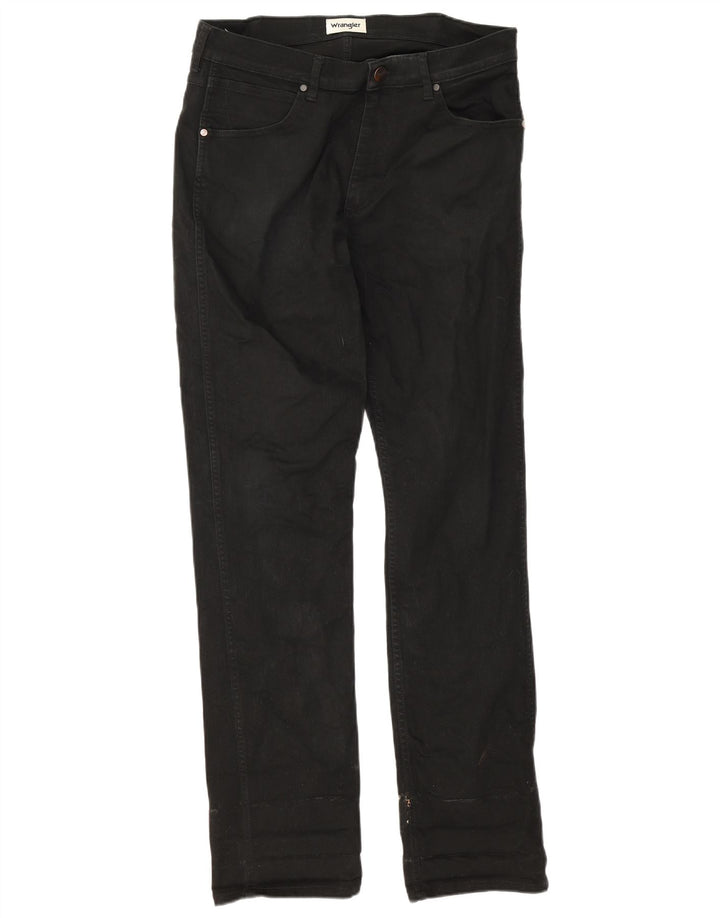 Wrangler Slim Jeans til mænd W32 L34 sort bomuld