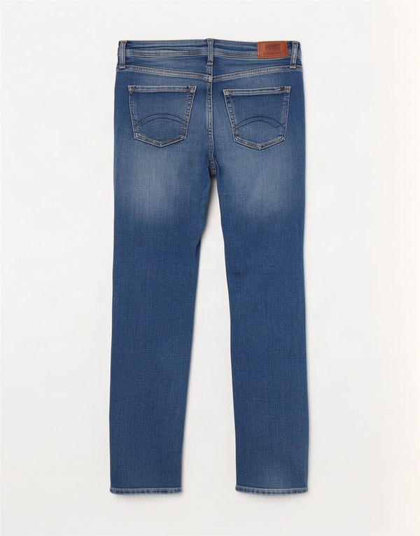 Jeans slim a vita media da donna Tommy Hilfiger W29 L30 cotone blu