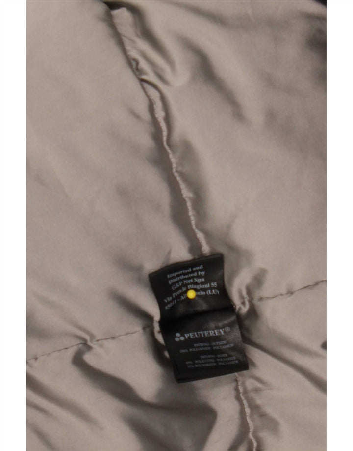 PEUTEREY Manteau matelassé à capuche IT 44 Gris Moyen Polyamide Femme