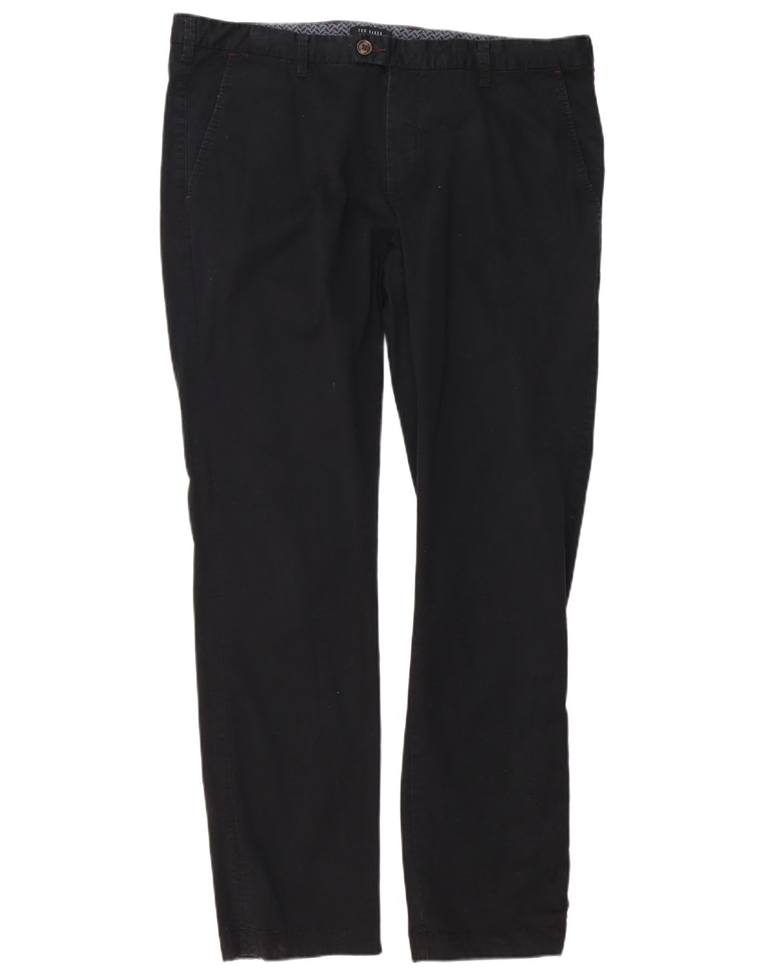 Ted Baker Mens Slim Suit Trousers W38 L34 Black Cotton