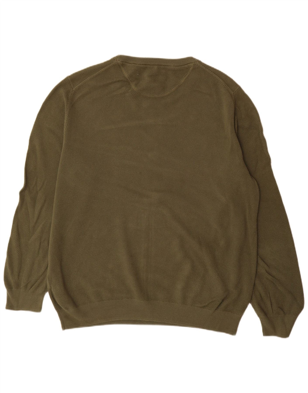 Gant Mens Crew Neck Jumper Sweater 2XL Khaki Cotton