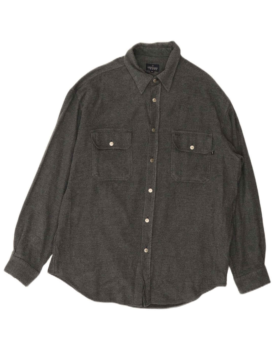 Camicia Trussardi Jeans Uomo in Flanella XL Viscosa Grigia