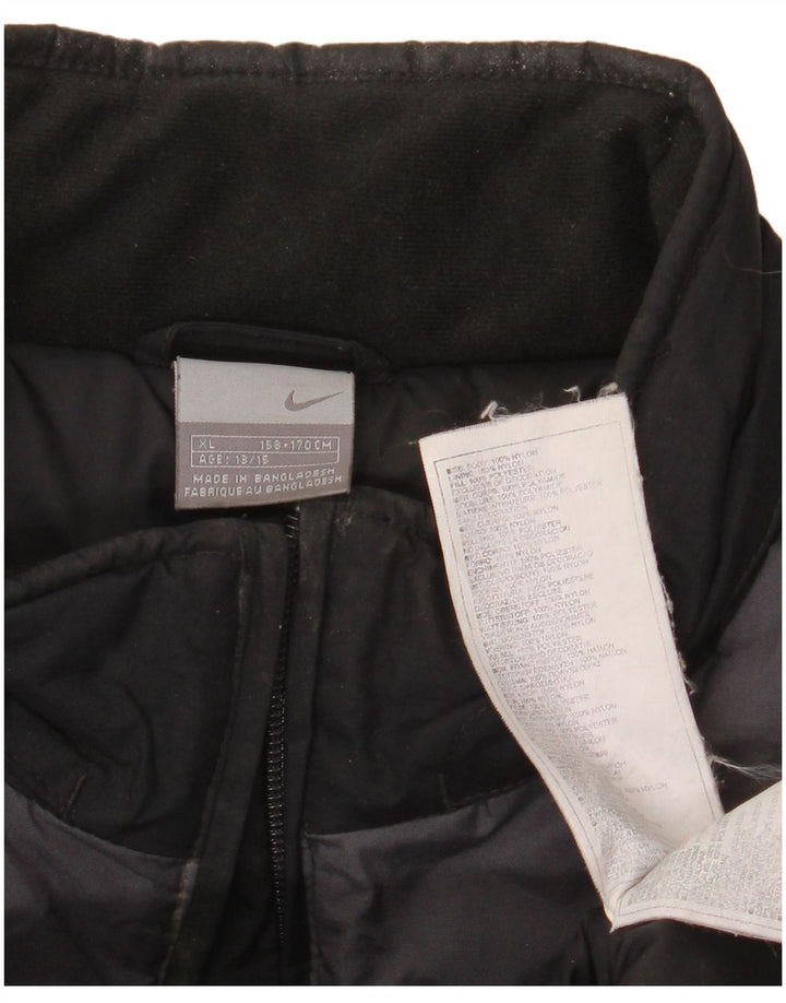 Nike Boys Windbreaker Jacket 13-14 Years XL Black Colourblock Nylon