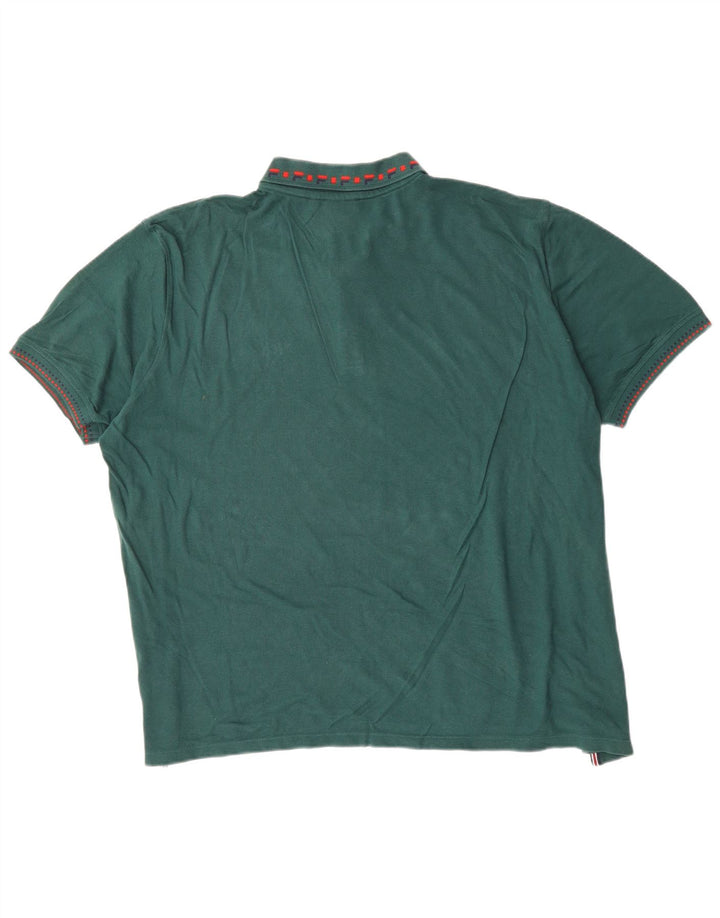 Fila Mens Polo Shirt 2XL Green Cotton