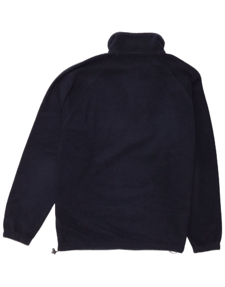 Suéter de lã masculino Kappa com zíper e gola média azul marinho poliéster