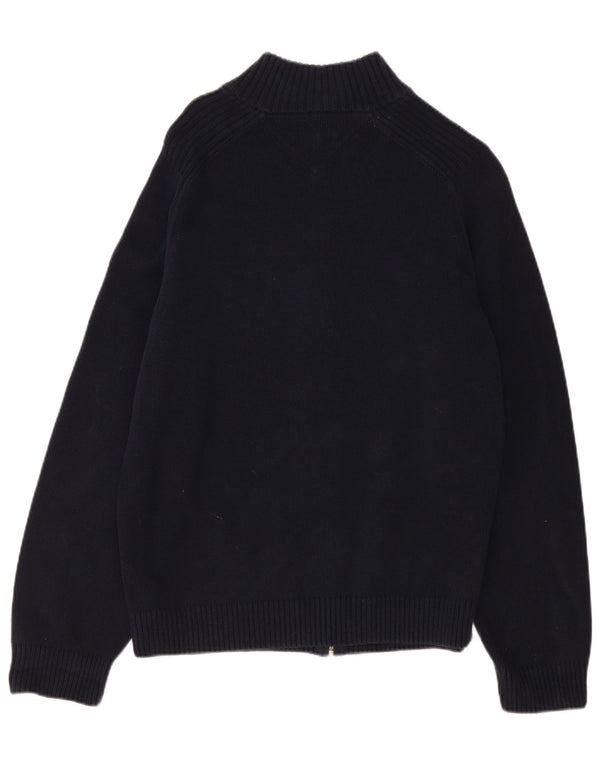 Tommy Hilfiger dame cardigan sweater med lynlås UK 18 XL marineblå bomuld