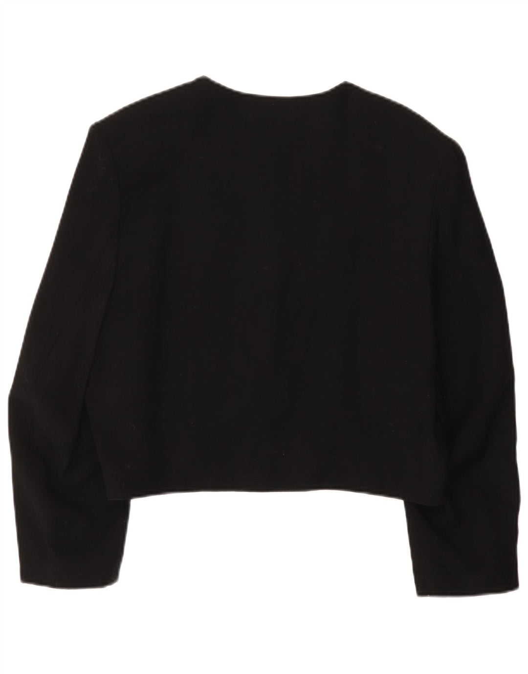 Cinnamon Womens Crop 4 Button 3/4 Sleeve Blazer Jacket EU 38 Medium Black