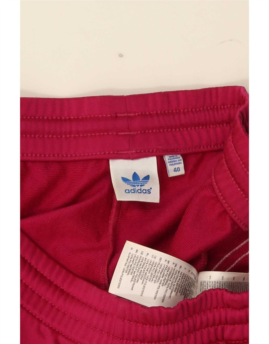 Adidas Womens Tracksuit Trousers Joggers EU 40 Medium Pink Polyester