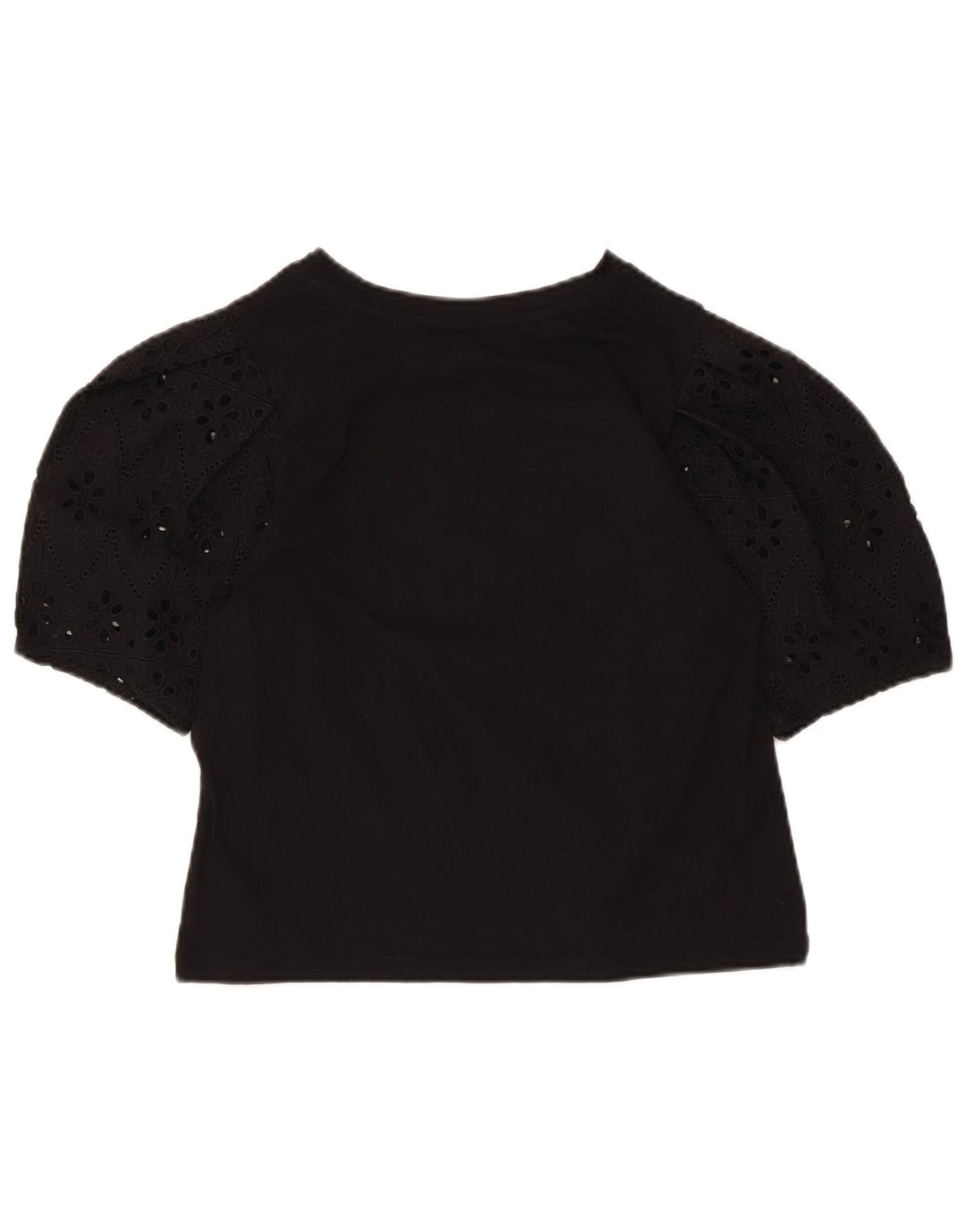 Top corto in camicetta corta da donna Zara UK 10 piccolo nero