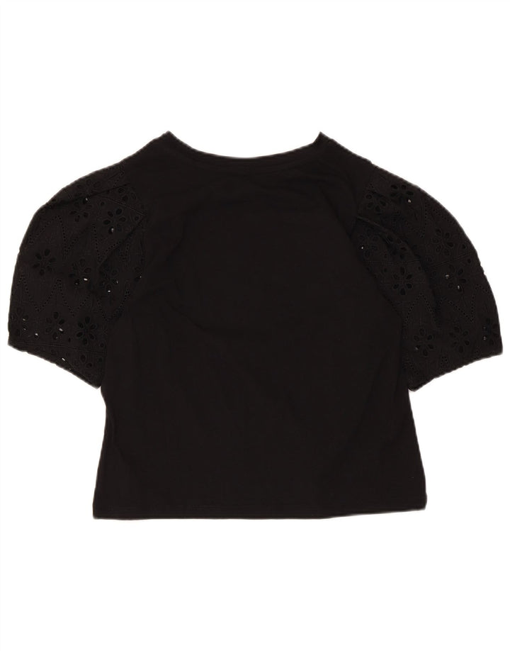 Top corto in camicetta corta da donna Zara UK 10 piccolo nero