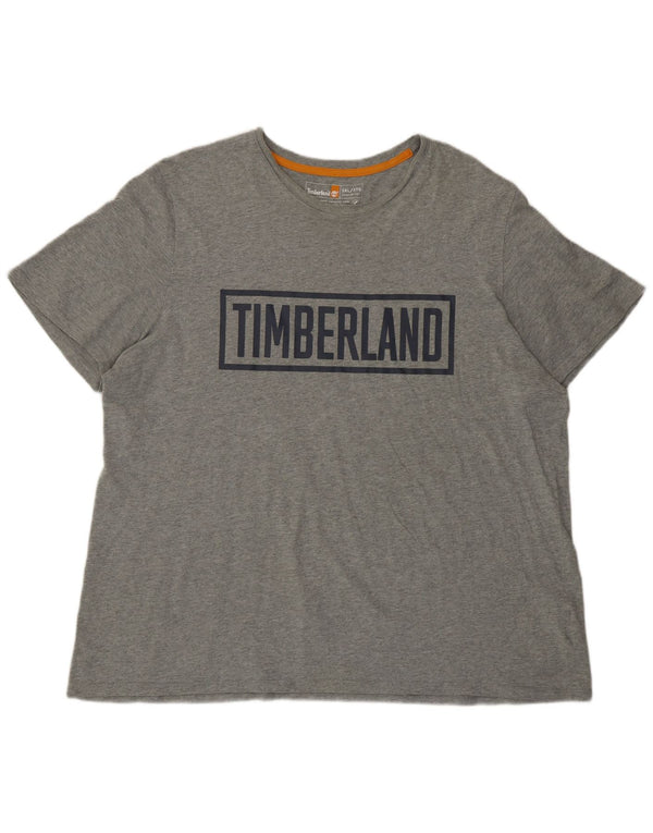 Timberland Herre Regular Fit Grafisk T-Shirt Top 3XL Grå Bomuld