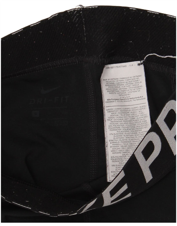 Leggings grafici da donna Nike UK 8 piccoli poliestere nero