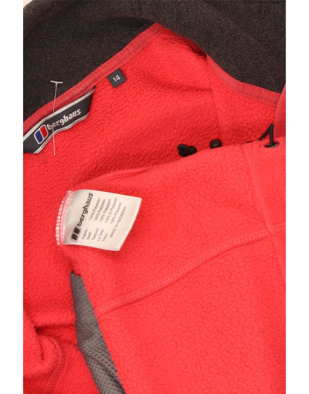 Berghaus Womens Fleece Jacket UK 14 Large Red Polyester