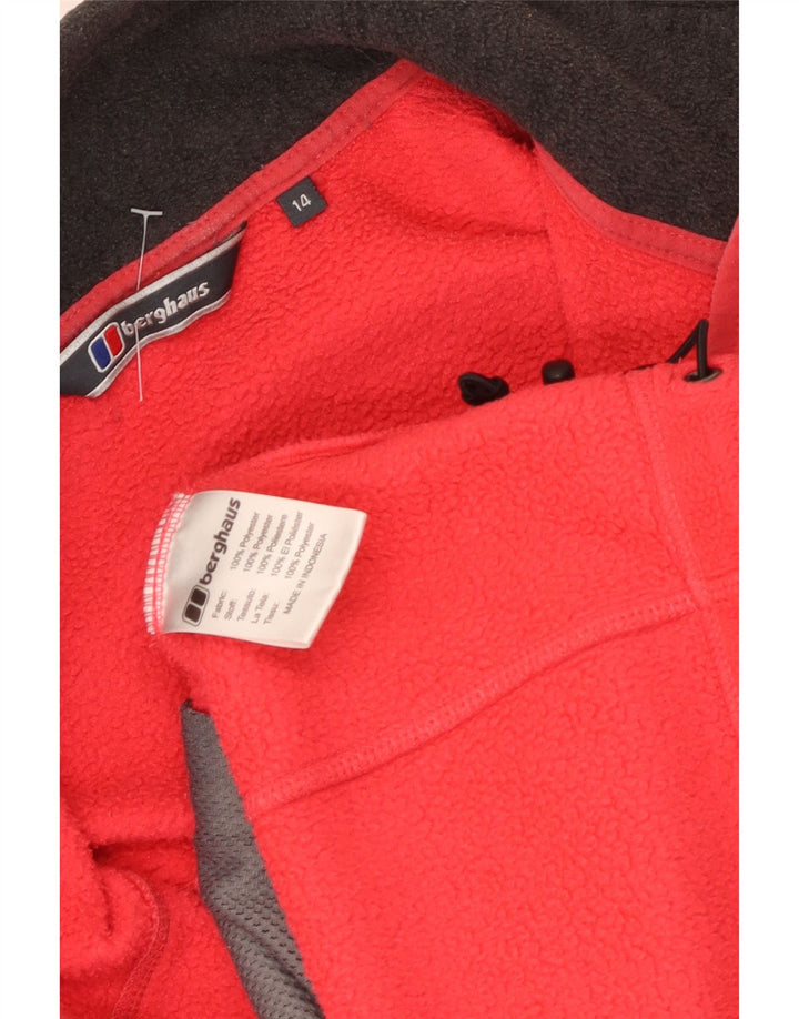 Berghaus Womens Fleece Jacket UK 14 Large Red Polyester