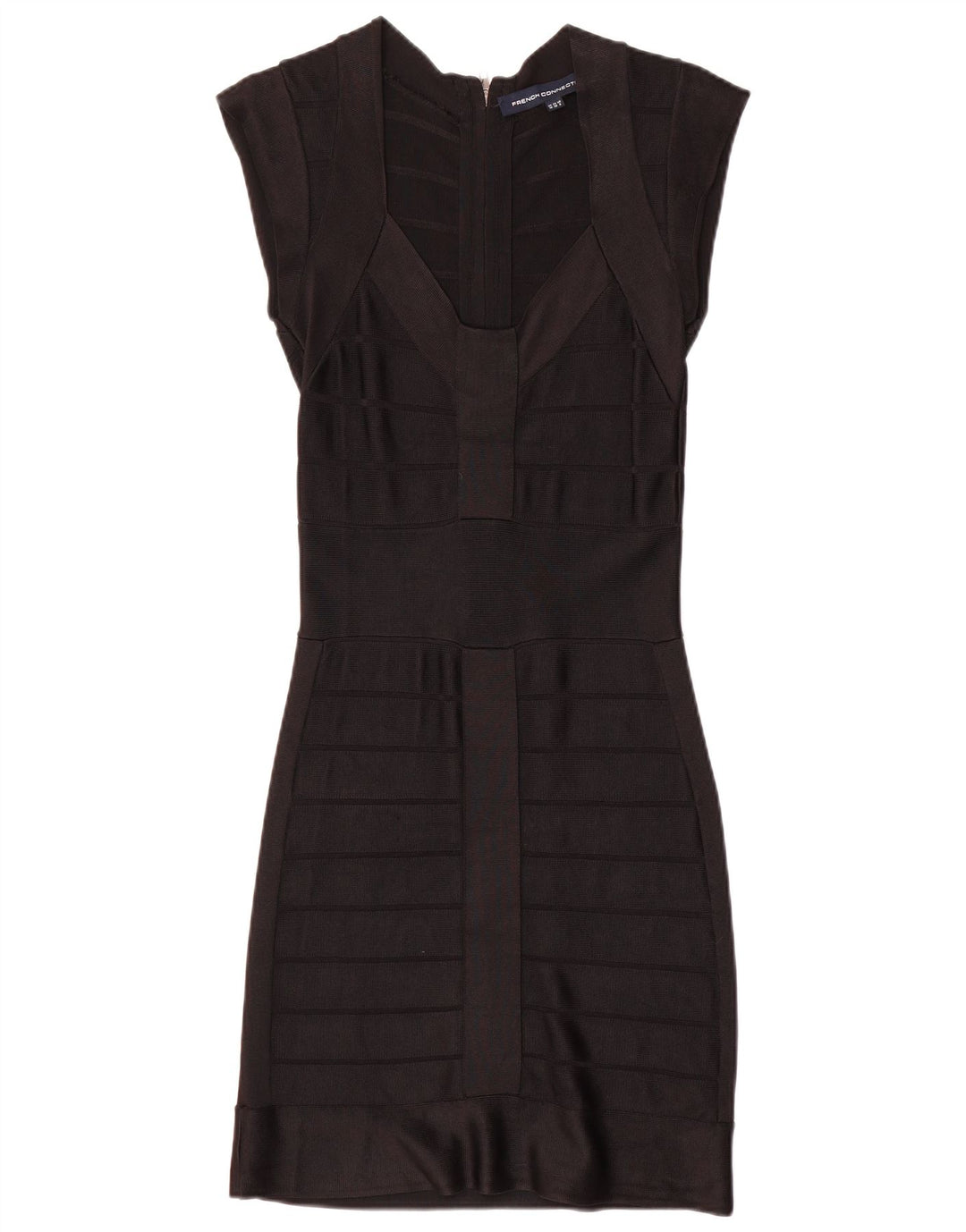 French Connection Womens Sheath Dress UK 10 Small Black Viscose