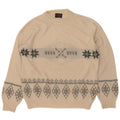 Bibo Uomo Maglione Girocollo Maglione Grande Bianco Fair Isle