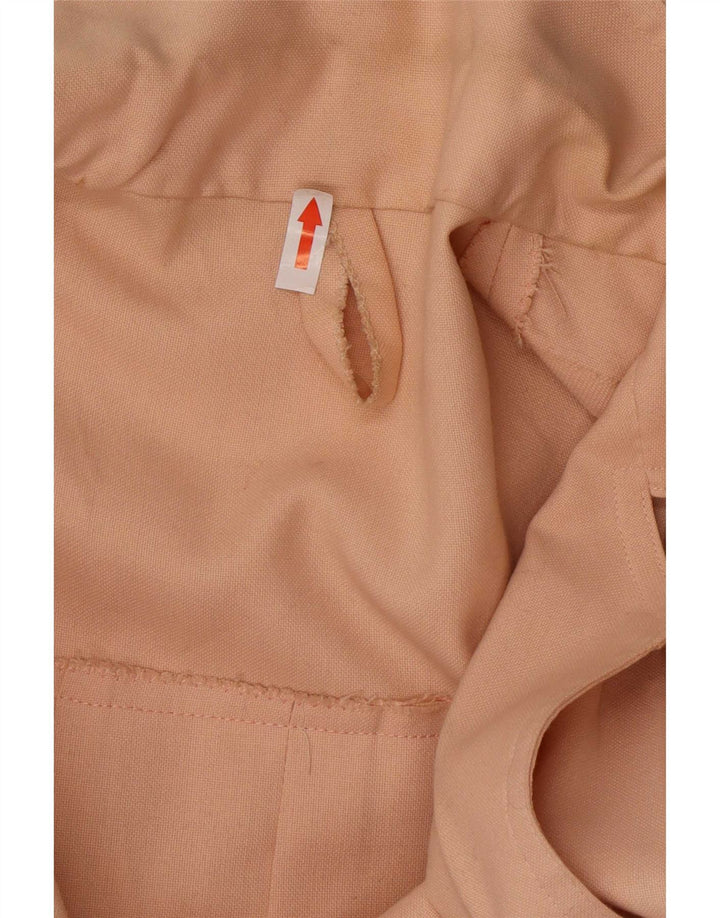 Sobretudo aberto feminino vintage UK 16 grande rosa