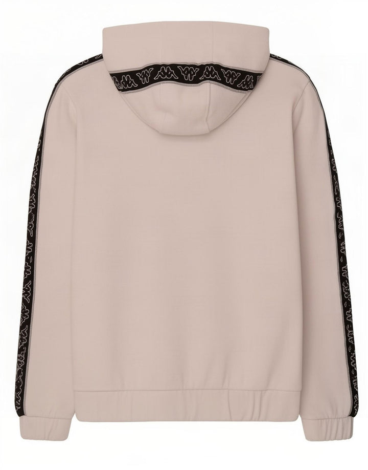 Kappa Herre grafisk fleecetrøje med hætte Medium White Colourblock Polyester