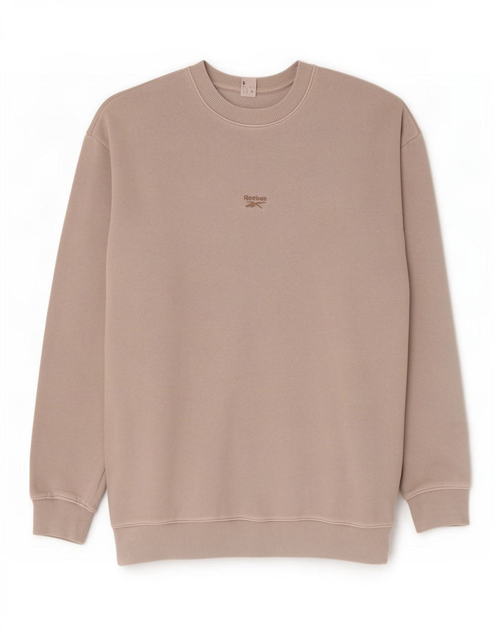 Reebok Herren-Sweatshirt mit lockerer Passform, Größe S, Grau, Baumwolle