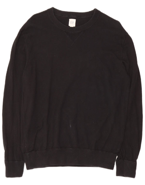 Gap Mens Crew Neck Jumper Sweater Small Black Cotton