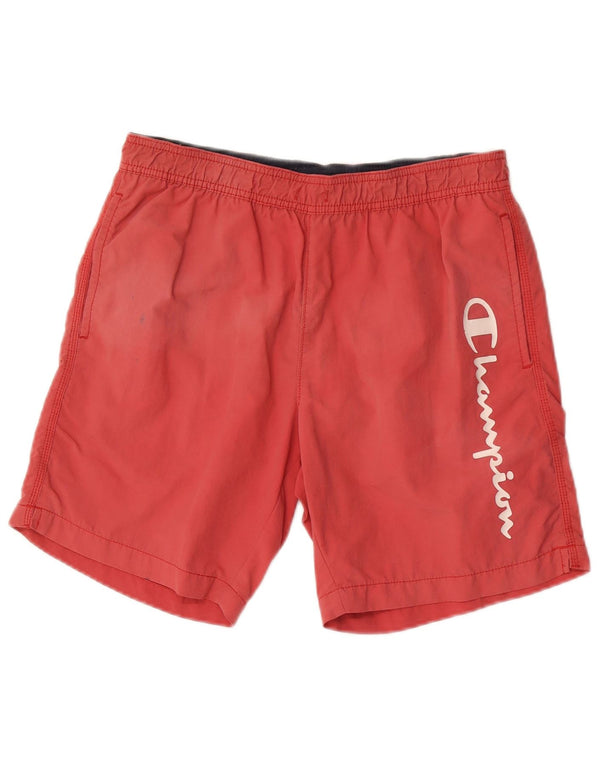 Pantaloncini da bagno grafici da uomo Champion Small rosso in poliammide